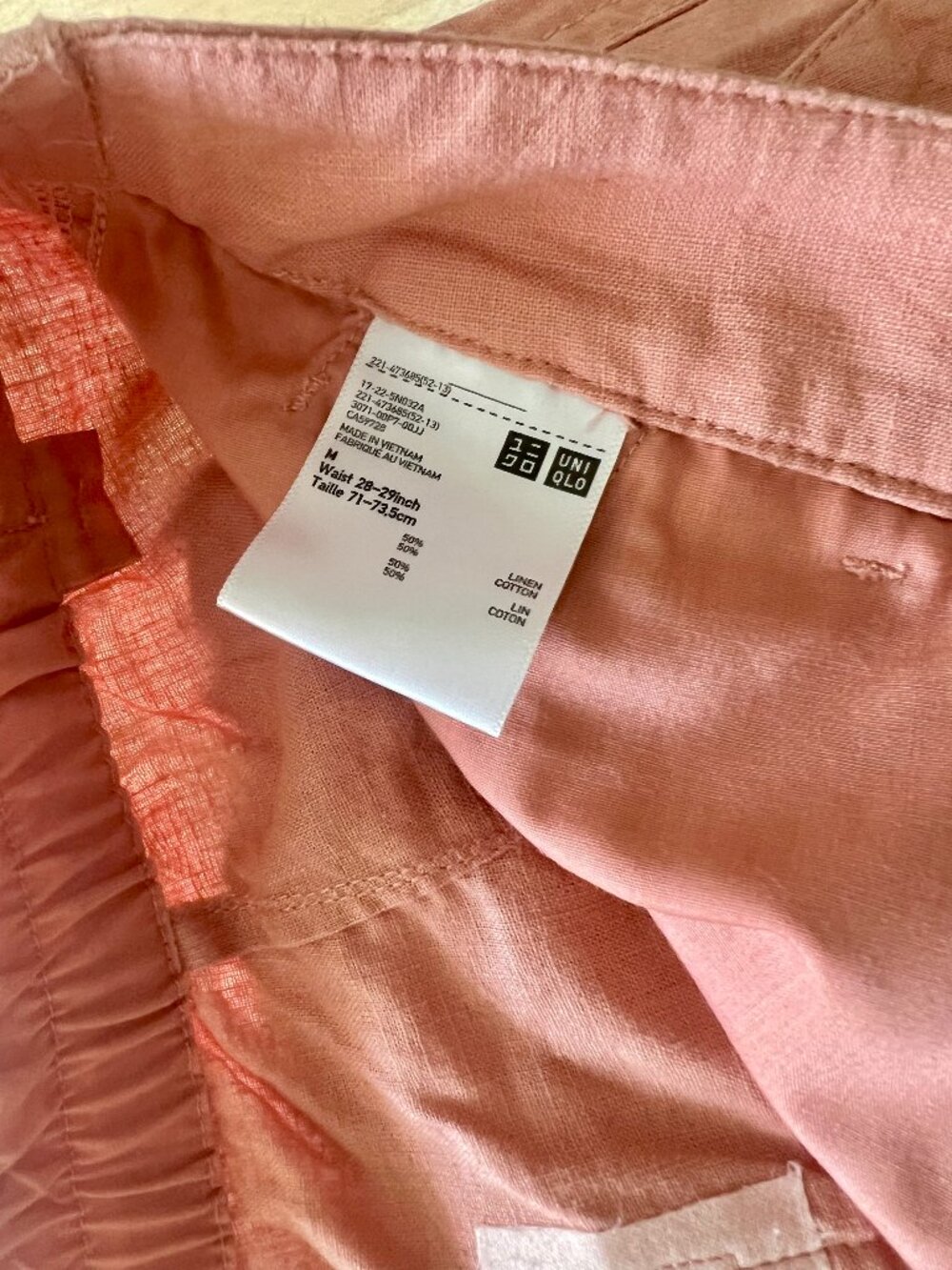 Uniqlo Pink Cropped Wide-Leg Pants - Picture 10 of 10